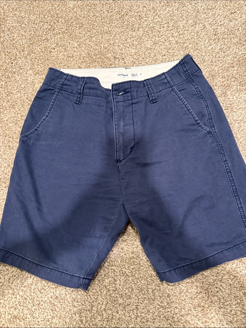 Old Navy Men's Navy Flat-Front Chino Shorts